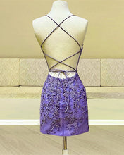 Load image into Gallery viewer, Tight Lace Corset Homecoming Dress Spaghetti Straps
