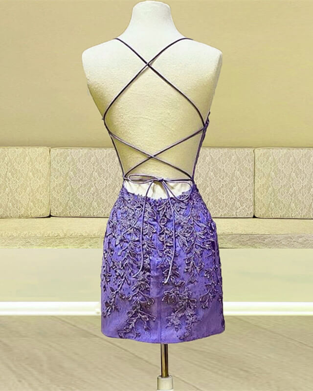 Tight Lace Homecoming Dress Cross Back – alinanova
