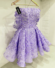 Load image into Gallery viewer, Lavender Flowers Homecoming Dresses
