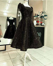 Load image into Gallery viewer, Long Sleeves Pearl Beaded Party Dress
