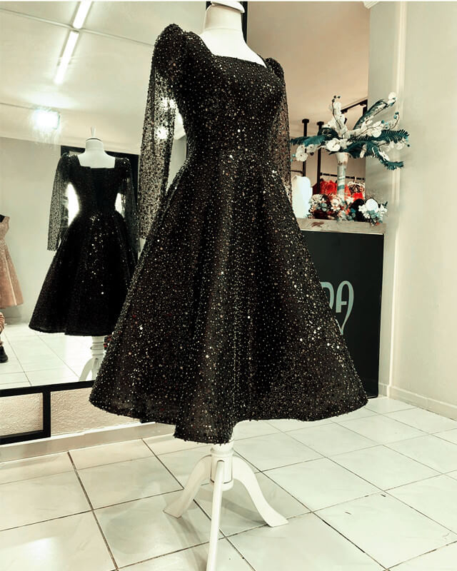Short Sparkly Long Sleeve Party Dress alinanova Short Sparkly Long Sleeve Party Dress alinanova
