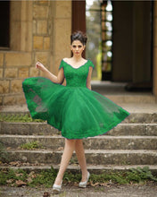 Load image into Gallery viewer, Tulle Homecoming Dresses Green
