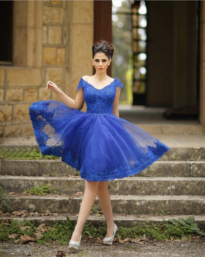 Tulle Homecoming Dresses Royal Blue