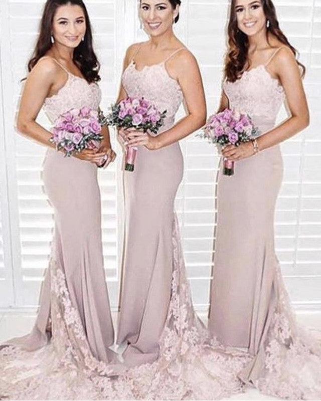 Elegant-Bridesmaid-Dresses-With-Straps