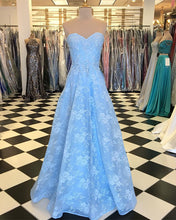 Load image into Gallery viewer, Baby-Blue-Lace-Dresses
