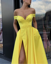 Load image into Gallery viewer, Prom-Dresses-Long-Satin-Formal-Evening-Gowns
