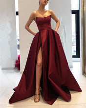 Load image into Gallery viewer, Simple Long Satin Celebrity Dresses
