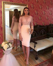 Load image into Gallery viewer, Long Sleeves Lace Appliques Sheath Homecoming Party Dresses For Women-alinanova
