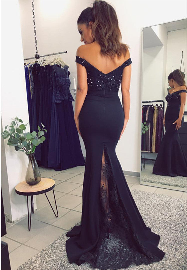 maid of honor mermaid dresses Purple Lace Beaded V-neck Off The Shoulder Bridesmaid launchdate:11/25/2021 and a sweetheart neckline Page 3 - Casual Color:7172
