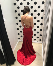 Load image into Gallery viewer, Sexy Strapless Long Satin Mermaid Prom Dresses
