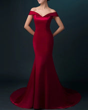 Load image into Gallery viewer, wine red bridesmaid dresses

