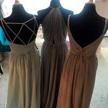 Load image into Gallery viewer, Modern Style Long Chiffon Halter Long Bridesmaid Dresses Plus Size
