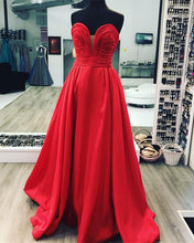 Load image into Gallery viewer, Ruched Sweetheart Long Taffeta Floor Length Evening Dresses
