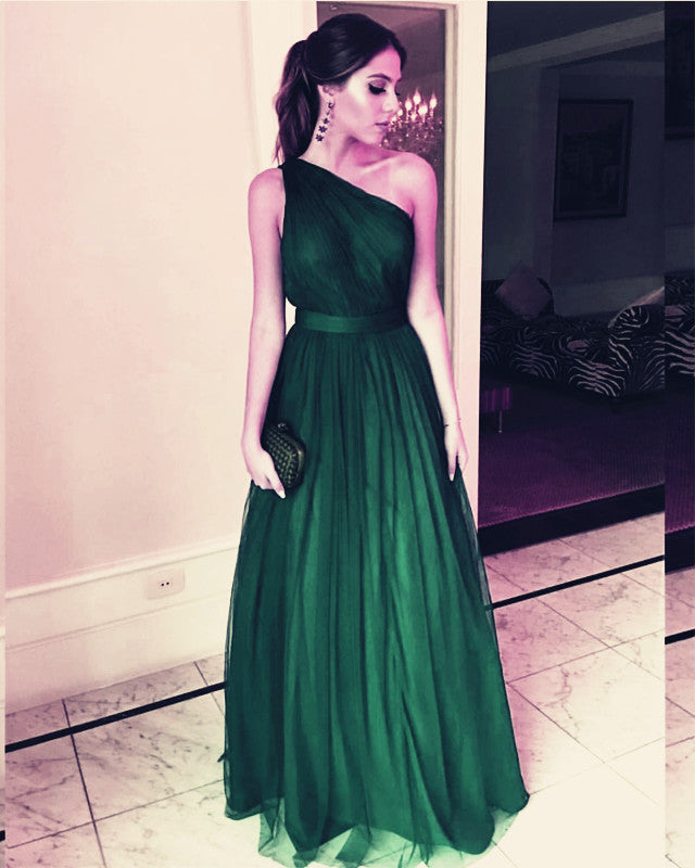 Long Tulle Floor Length Bridesmaid Dresses One Shoulder Long Tulle Floor Length Bridesmaid Dresses One Shoulder
