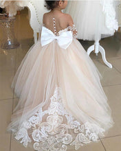 Load image into Gallery viewer, Long-Sleeves-Flower-Girl-Dresses-Princess-Ballgowns
