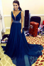Load image into Gallery viewer, Navy-Blue-Formal-Gowns
