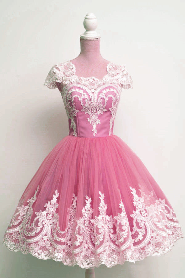Vintage 1950s Prom Dresses Tulle Swing Party Dress Lace Appliques alinanova Vintage 1950s Prom Dresses Tulle Swing Party Dress Lace Appliques alinanova