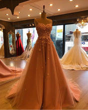 Load image into Gallery viewer, Long-Tulle-Sweetheart-Prom-Dresses
