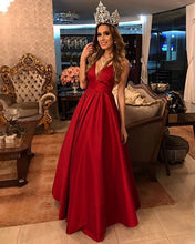 Load image into Gallery viewer, V-neck-Bridesmaid-Dresses
