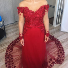 Load image into Gallery viewer, long-sleeves-mermaid-gowns
