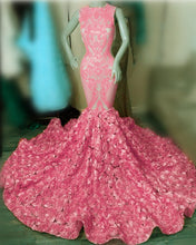 Load image into Gallery viewer, Pink Prom Dresses Black Girl
