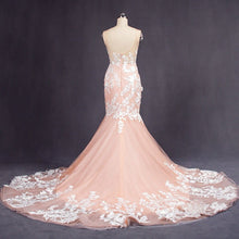 Load image into Gallery viewer, Backless-Wedding-Dresses-Lace-Embroidery-Mermaid-Gowns-For-Bride
