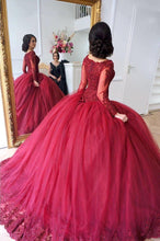 Load image into Gallery viewer, Burgundy-Wedding-Dresses
