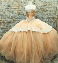 Load image into Gallery viewer, Chamapgne-Quinceanera-Dresses-Ball-Gowns-Sweet-15-Dress
