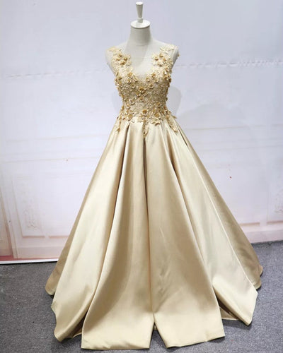 Gold Prom Dresses Ball Gown