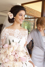 Load image into Gallery viewer, Lace Long Sleeves Taffeta Princess Wedding Dresses Off The Shoulder
