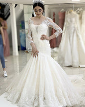 Load image into Gallery viewer, lace mermaid wedding gowns
