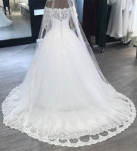 Load image into Gallery viewer, Off-Shoulder-Bridal-Dresses-Puffy-Wedding-Dresses-Romantic
