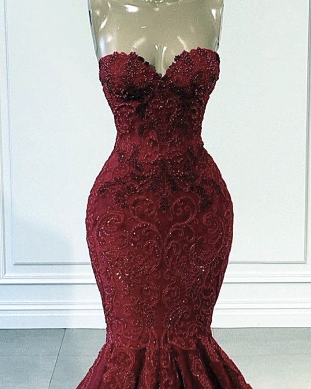 chinese dress ladies VON Strapless Corset Mermaid Formal Gown  One Honey