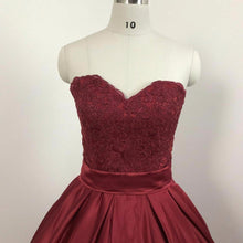 Load image into Gallery viewer, Lace Sweetheart Satin Ball Gown Prom Dresses
