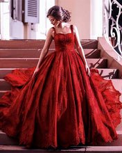 Load image into Gallery viewer, Lace Wedding Dress Red
