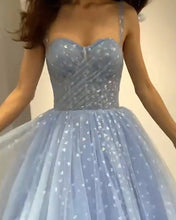 Load image into Gallery viewer, Blue Sweetheart Corset Dress
