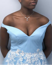 Load image into Gallery viewer, plus size prom dresses off the shoulder
