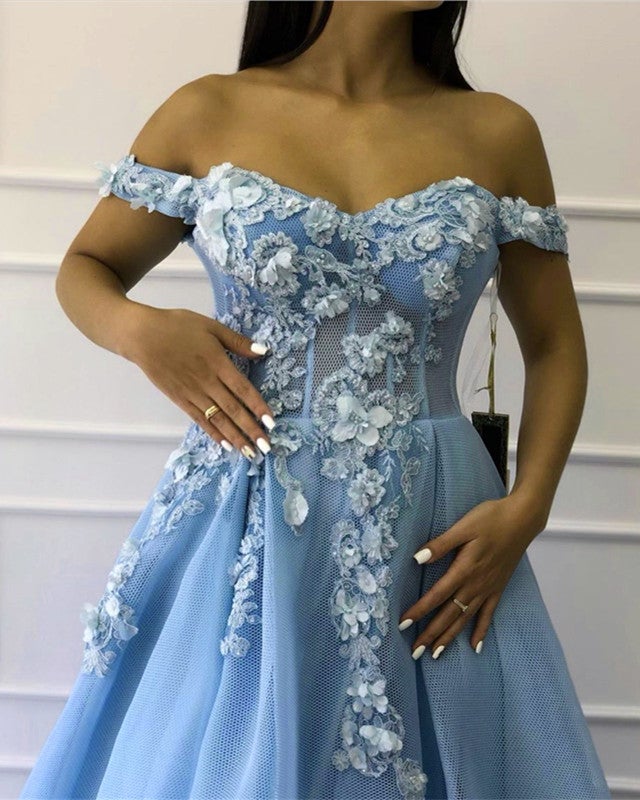 sachin and babi light blue dress Corset Prom Dress