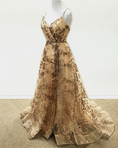 Light Gold Prom Dresses