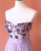 Load image into Gallery viewer, Strapless Tulle Empire Dresses Lace Embroidery Corset
