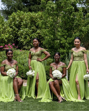 Load image into Gallery viewer, Lime Green Bridesmaid Dresses
