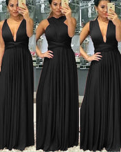Load image into Gallery viewer, Black Bridesmaid Gowns Multiways
