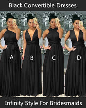 Load image into Gallery viewer, Black Bridesmaid Dresses Infinity
