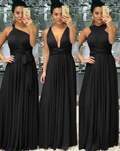 Load image into Gallery viewer, Black Bridesmaid Dress Convertible
