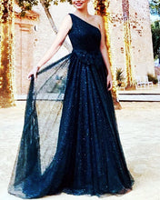 Load image into Gallery viewer, Glitter Prom Dresses Navy
