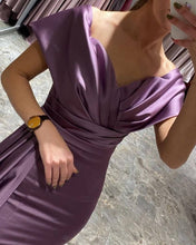 Load image into Gallery viewer, Long Mauve Sheath Prom Dresses
