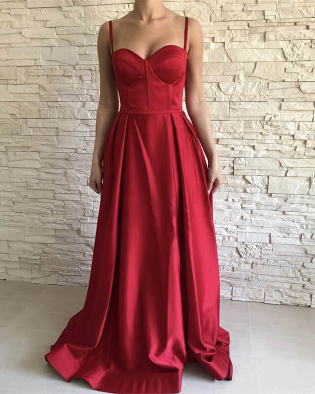 Long Corset Prom Dresses Satin Sweetheart Spaghetti Straps – alinanova Long Corset Prom Dresses Satin Sweetheart Spaghetti Straps – alinanova