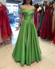 Load image into Gallery viewer, Light Green Satin Dress
