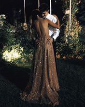 Load image into Gallery viewer, Backless Prom Dresses Long Sequin Gown
