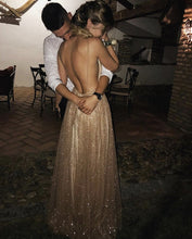 Load image into Gallery viewer, Sequin Prom Dresses Sexy Open Back
